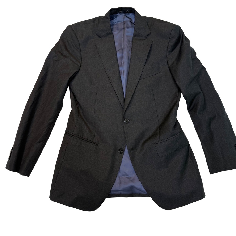 Suitsupply Mens Charcoal Grey Vitale Barberis Canonico Super 110s Wool Blazer